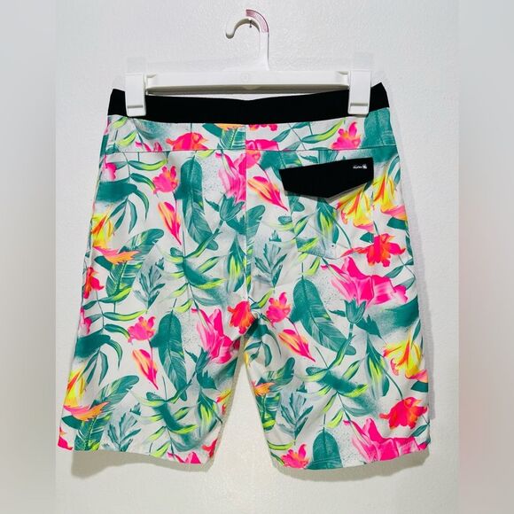 Hurley boardshorts swimming colorful floral pocket beach men’s 20/30 - Picture 4 of 6